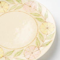 アトリエたき 花輪 小皿(ピンク×黄) アトリエたき 陶磁器作家もの
