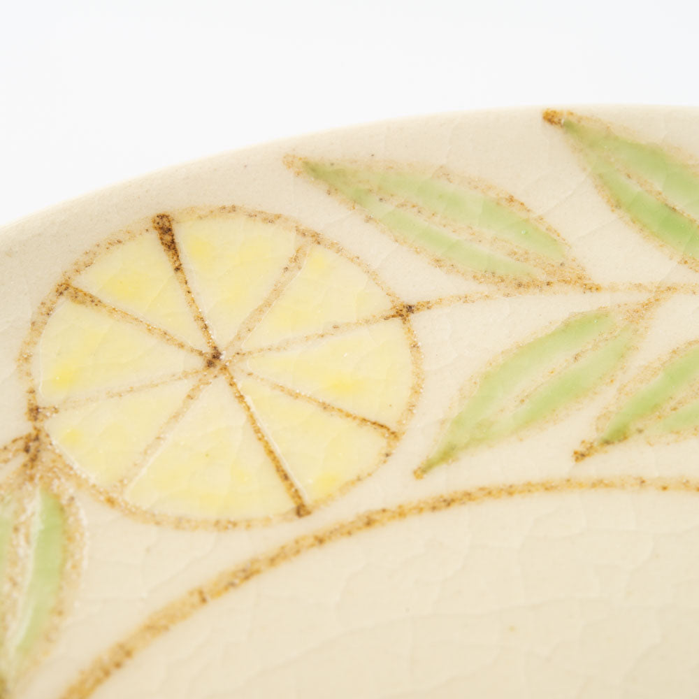 アトリエたき 花輪 小皿(ピンク×黄) アトリエたき 陶磁器作家もの