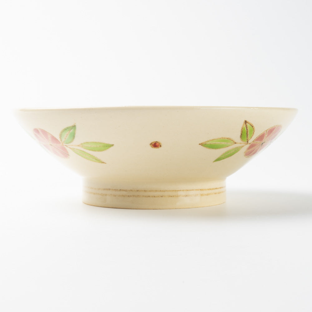 アトリエたき 花輪 鉢(ピンク×黄) アトリエたき 陶磁器作家もの