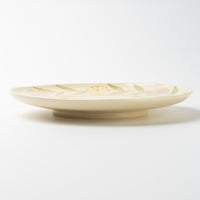 アトリエたき 花輪 6.5寸皿(ピンク×黄) アトリエたき 陶磁器作家もの