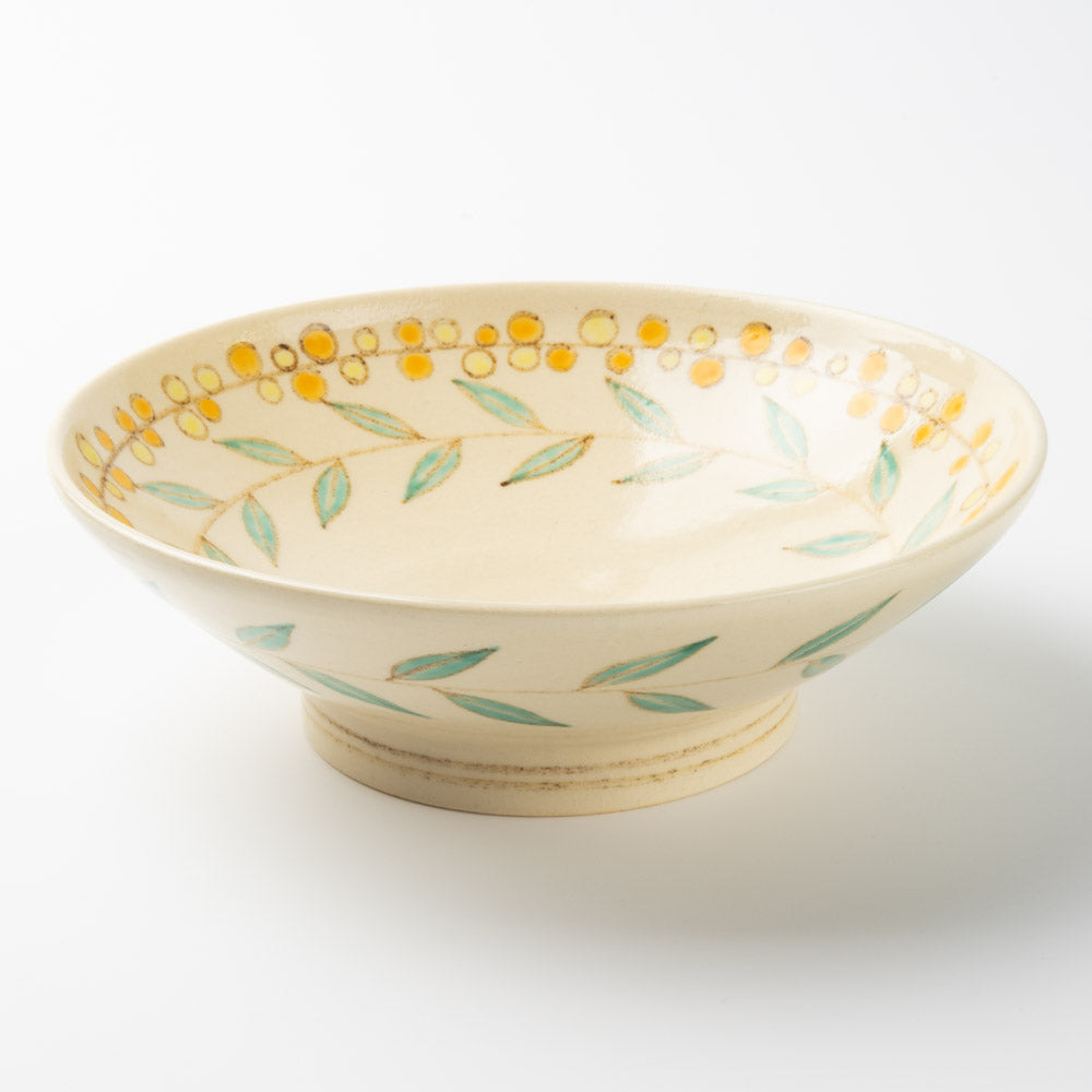 アトリエたき 実と葉 鉢(黄) アトリエたき 陶磁器作家もの