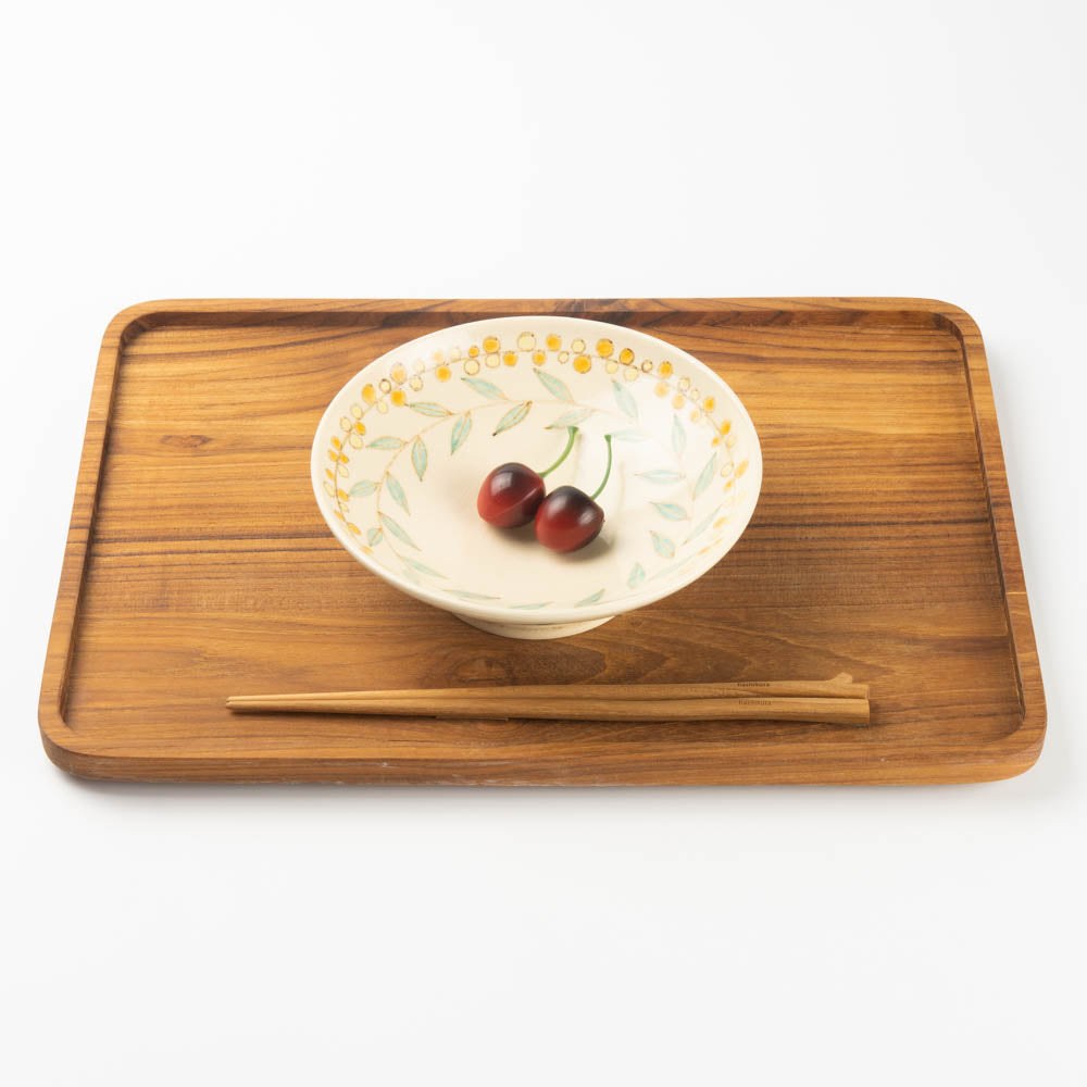 アトリエたき 実と葉 鉢(黄) アトリエたき 陶磁器作家もの