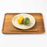 アトリエたき 実と葉 6.5寸皿(黄) アトリエたき 陶磁器作家もの