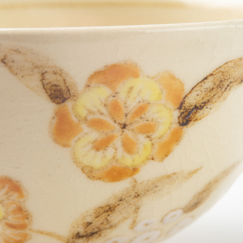 アトリエたき 黄色の花 飯碗 アトリエたき 陶磁器作家もの