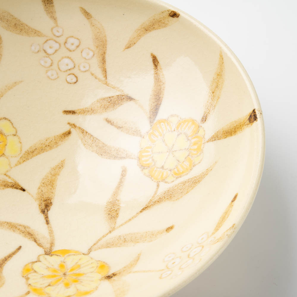 アトリエたき 黄色の花 鉢 アトリエたき 陶磁器作家もの