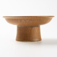 yoshida pottery 高杯皿(S) さびいろこはく yoshida pottery 陶磁器作家もの