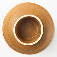 yoshida pottery 高杯皿(S) さびいろこはく yoshida pottery 陶磁器作家もの