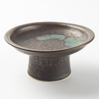 yoshida pottery 高杯皿(S) さびいろすす yoshida pottery 陶磁器作家もの