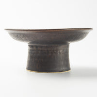 yoshida pottery 高杯皿(S) さびいろすす yoshida pottery 陶磁器作家もの