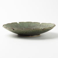 yoshida pottery 雪輪皿 さびいろうぐいす yoshida pottery 陶磁器作家もの