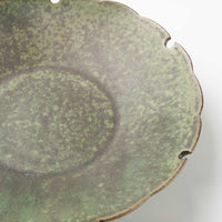 yoshida pottery 雪輪皿 さびいろうぐいす yoshida pottery 陶磁器作家もの