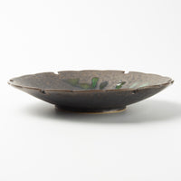 yoshida pottery 雪輪皿 さびいろすす yoshida pottery 陶磁器作家もの