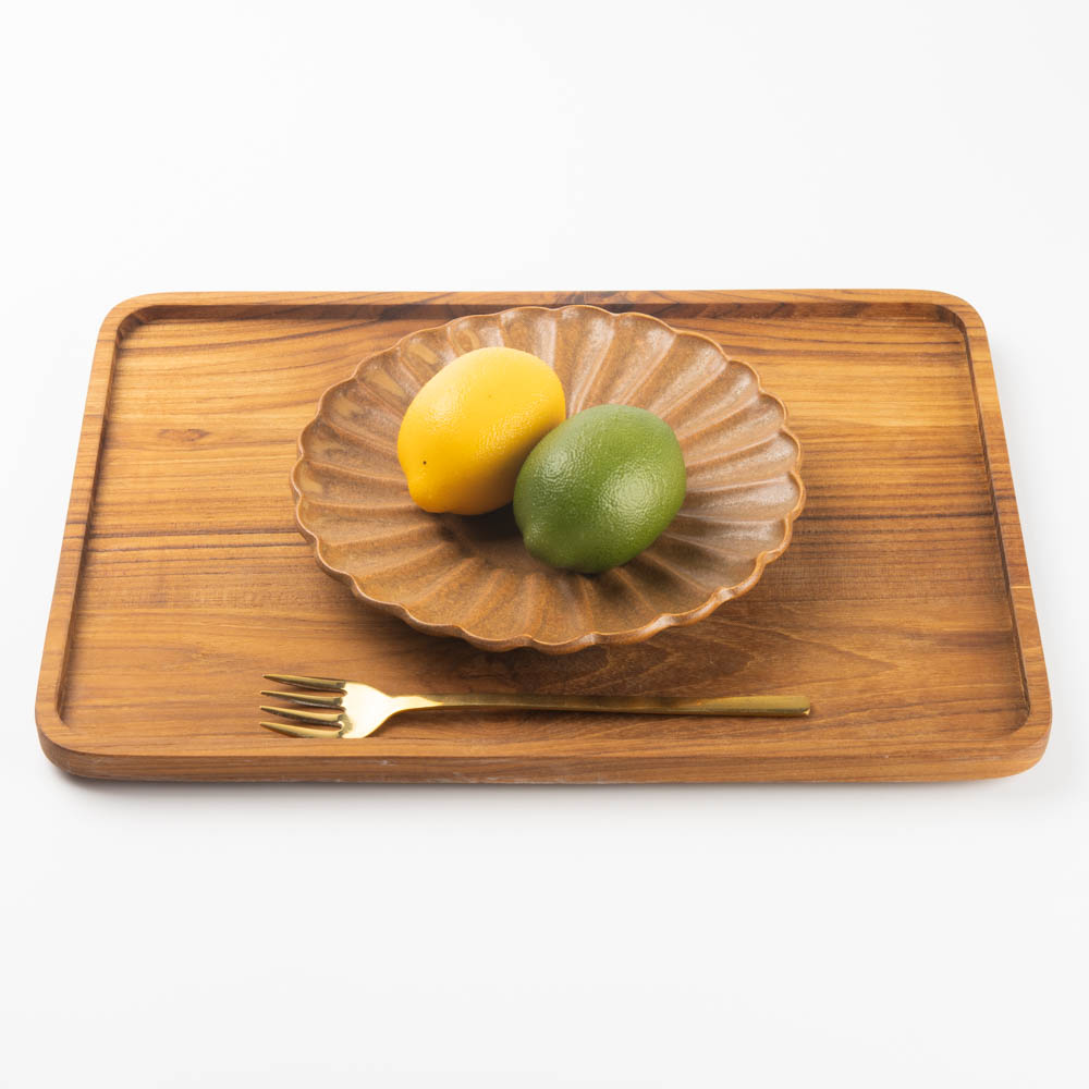 yoshida pottery 輪花皿 さびいろこはく yoshida pottery 陶磁器作家もの