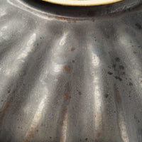 yoshida pottery 輪花皿 さびいろすす yoshida pottery 陶磁器作家もの