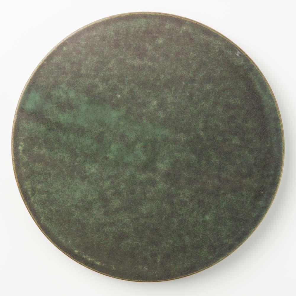 yoshida pottery HORIZON PLATE さびいろうぐいす yoshida pottery 陶磁器作家もの