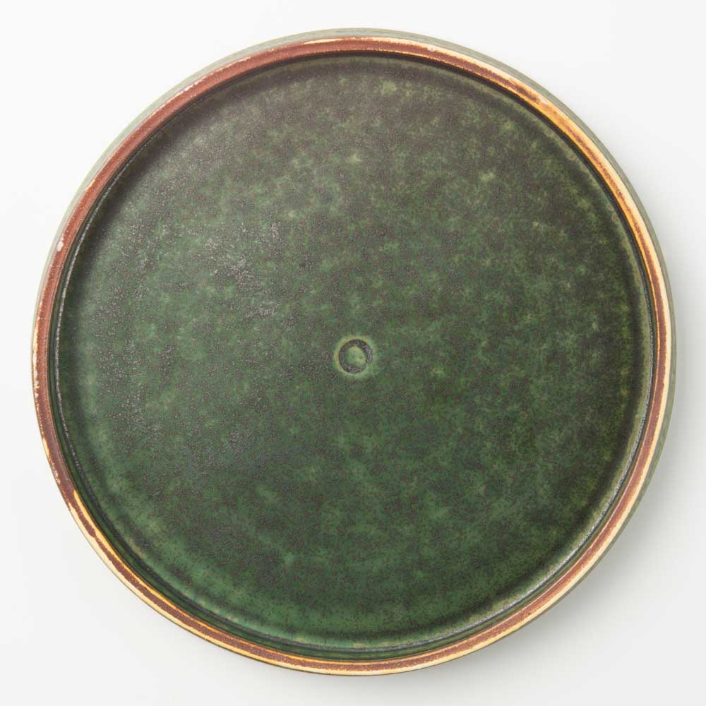 yoshida pottery HORIZON PLATE さびいろうぐいす yoshida pottery 陶磁器作家もの