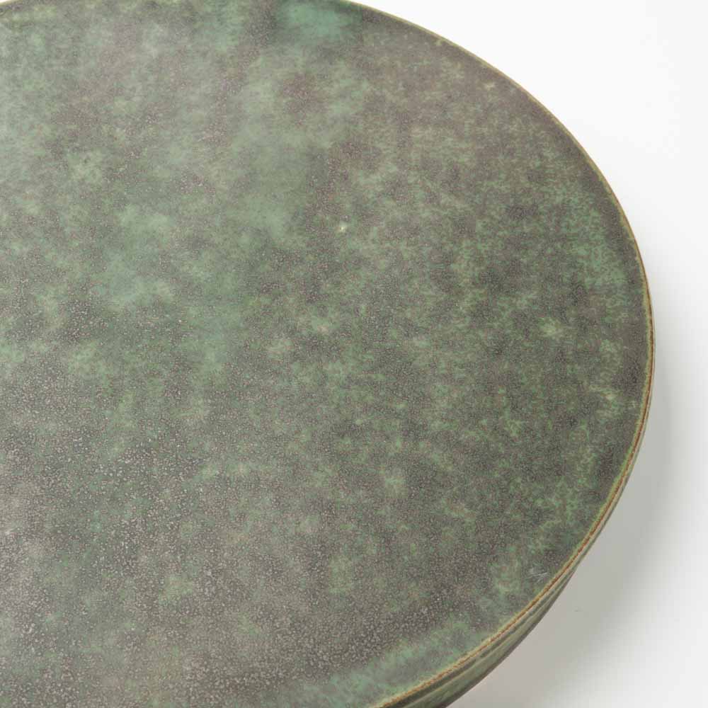 yoshida pottery HORIZON PLATE さびいろうぐいす yoshida pottery 陶磁器作家もの