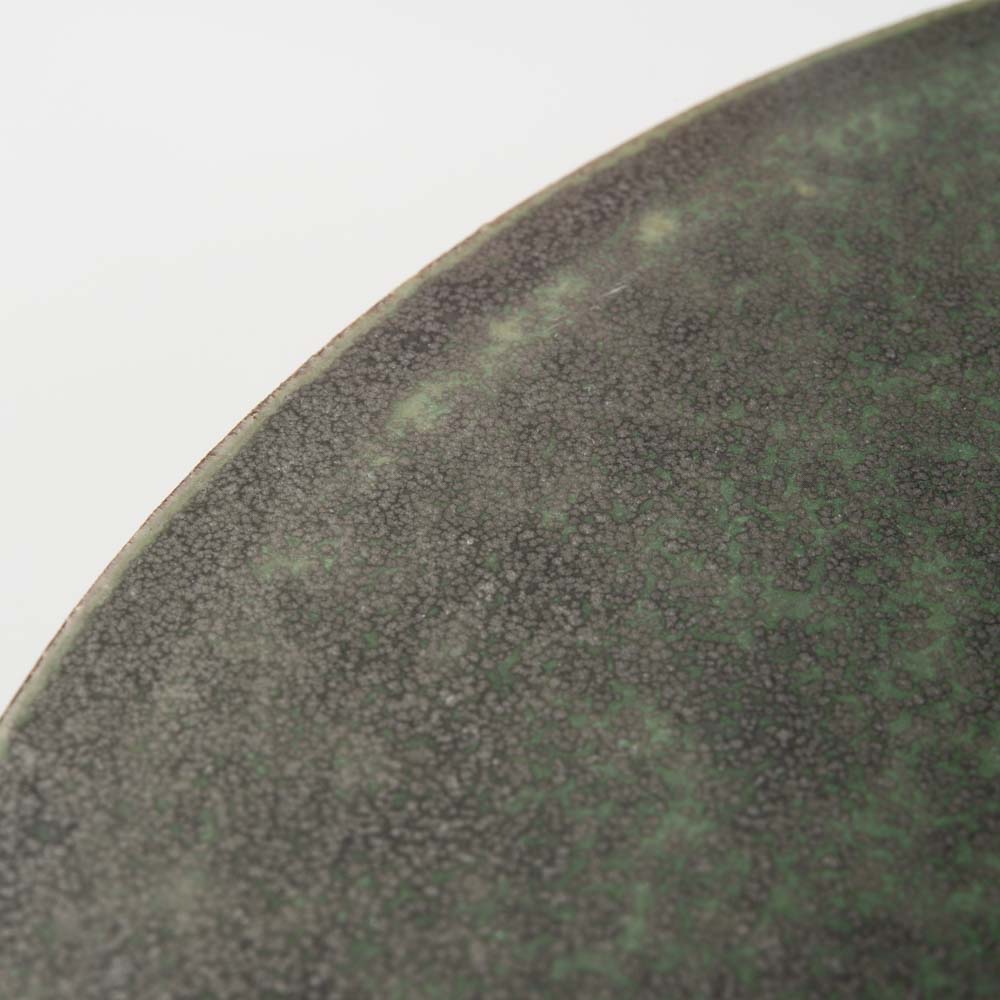 yoshida pottery HORIZON PLATE さびいろうぐいす yoshida pottery 陶磁器作家もの