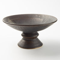 yoshida pottery 球脚浅鉢 さびいろすす yoshida pottery 陶磁器作家もの