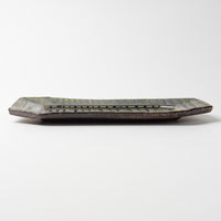 波佐見焼 紀窯 長八角皿(中) ボワーズヘッド グリーン 波佐見焼 紀窯 波佐見焼