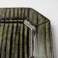 波佐見焼 紀窯 長八角皿(中) ボワーズヘッド グリーン 波佐見焼 紀窯 波佐見焼