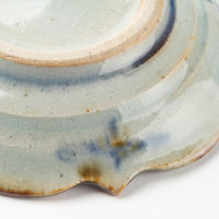 砥部焼 陶房遊 3寸輪花リム皿 錆青 砥部焼 陶房遊 砥部焼