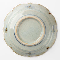 砥部焼 陶房遊 5寸輪花リム皿 錆青 砥部焼 陶房遊 砥部焼