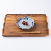 砥部焼 陶房遊 5寸輪花リム皿 錆青 砥部焼 陶房遊 砥部焼