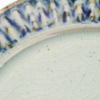 砥部焼 陶房遊 6.5寸輪花リム皿 錆青 砥部焼 陶房遊 砥部焼