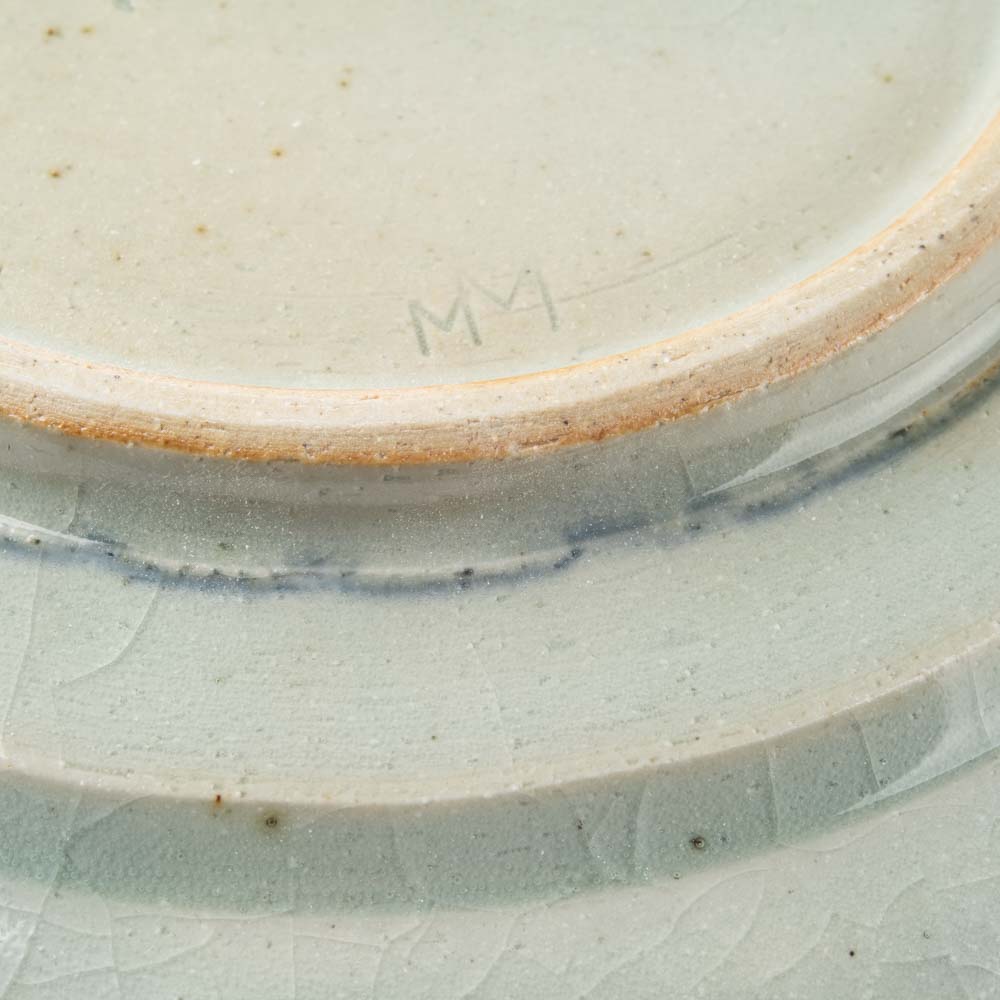 砥部焼 陶房遊 6.5寸輪花リム皿 錆青 砥部焼 陶房遊 砥部焼