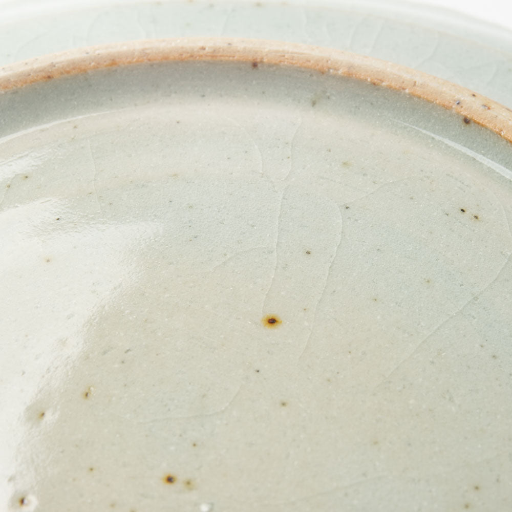 砥部焼 陶房遊 7.8寸輪花リム皿 錆青 砥部焼 陶房遊 砥部焼