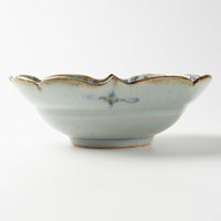 砥部焼 陶房遊 輪花リム鉢(中) 錆青 砥部焼 陶房遊 砥部焼