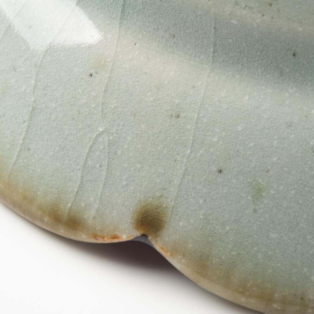 砥部焼 陶房遊 輪花リム鉢(中) 錆青 砥部焼 陶房遊 砥部焼