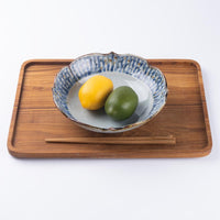 砥部焼 陶房遊 輪花リム鉢(大) 錆青 砥部焼 陶房遊 砥部焼