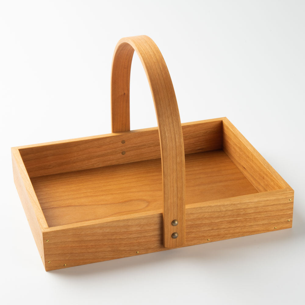 作家 岡野達也 ワンハンドルトレー チェリー材 作家 岡野達也 木工もの