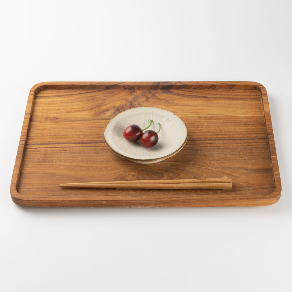 作家 沖本東 石臼小皿 アイボリー 作家 沖本東 陶磁器作家もの