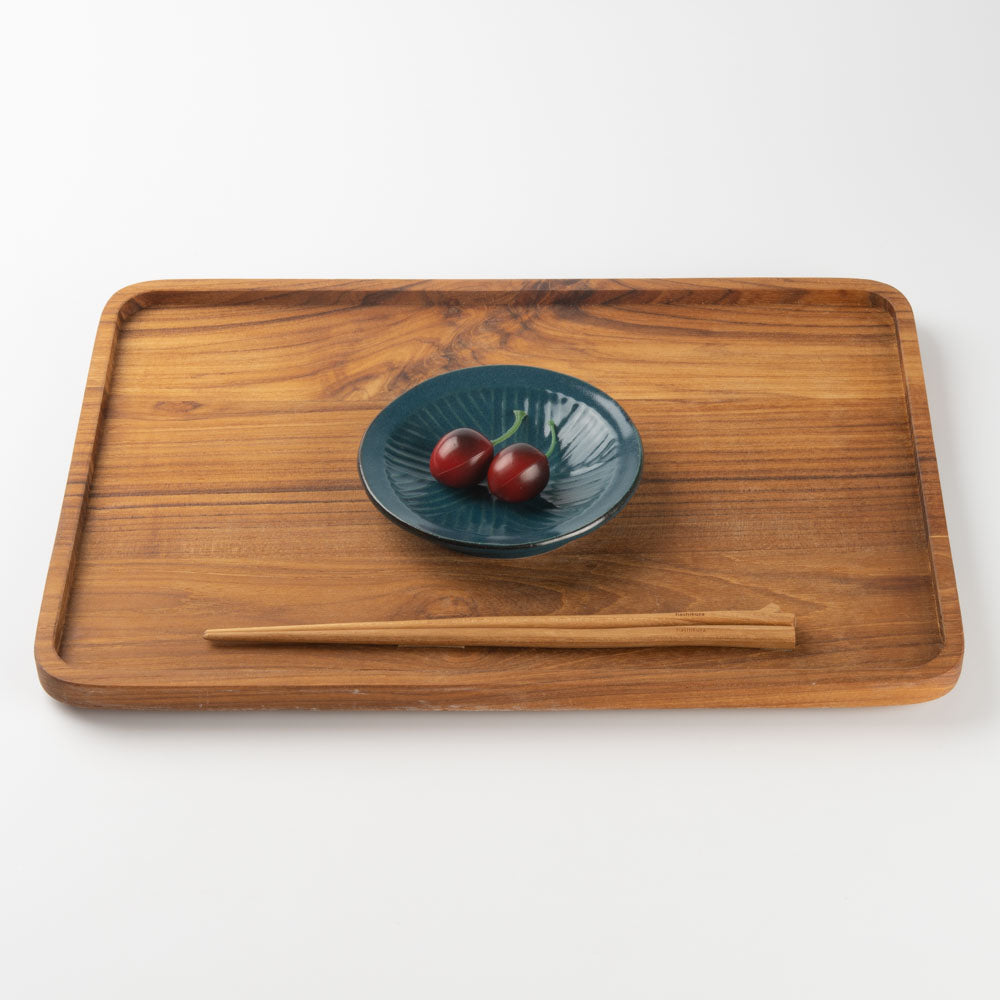 作家 沖本東 石臼小皿 とくさ釉 作家 沖本東 陶磁器作家もの