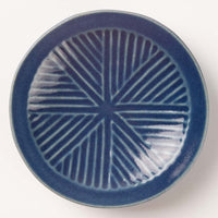 作家 沖本東 石臼小皿 瑠璃釉 作家 沖本東 陶磁器作家もの