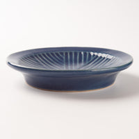 作家 沖本東 石臼小皿 瑠璃釉 作家 沖本東 陶磁器作家もの