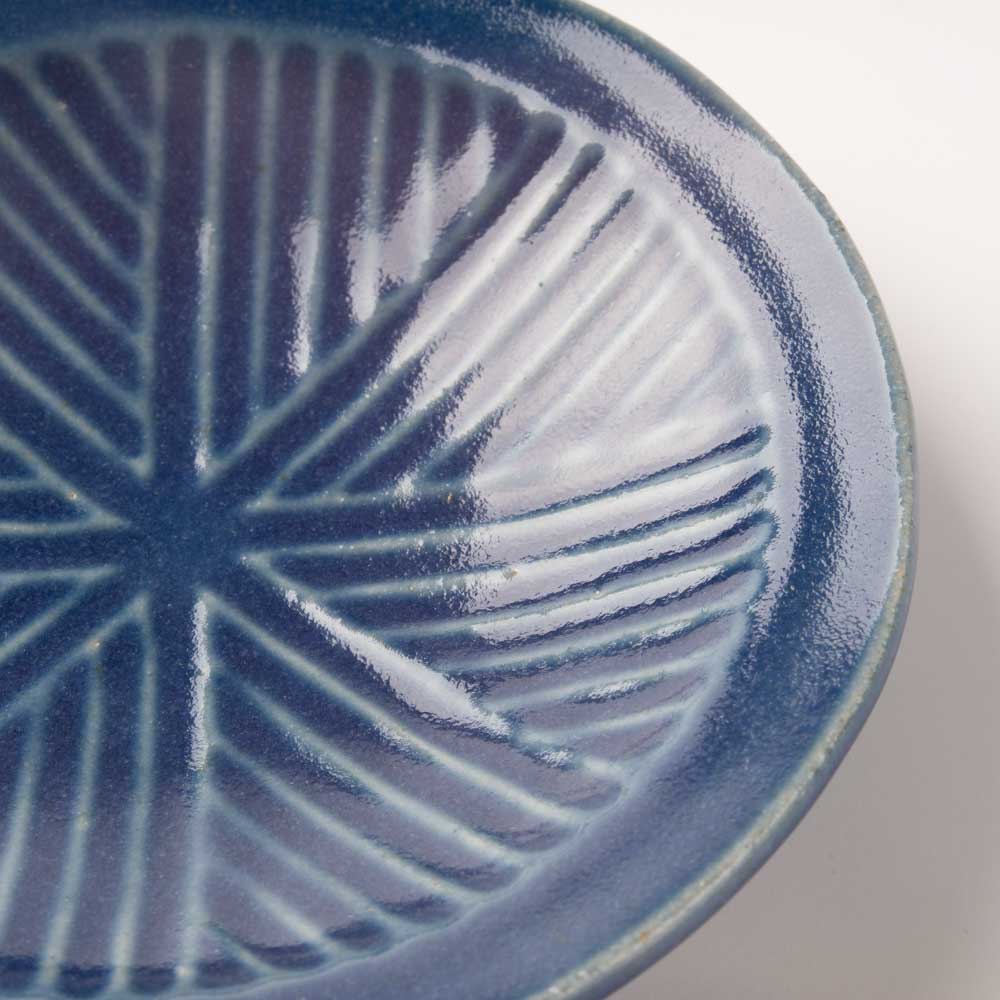 作家 沖本東 石臼小皿 瑠璃釉 作家 沖本東 陶磁器作家もの