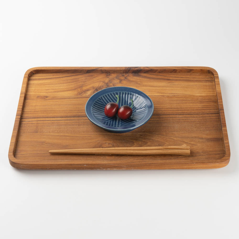 作家 沖本東 石臼小皿 瑠璃釉 作家 沖本東 陶磁器作家もの