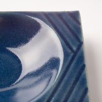 作家 沖本東 二菜豆皿 瑠璃釉 作家 沖本東 陶磁器作家もの