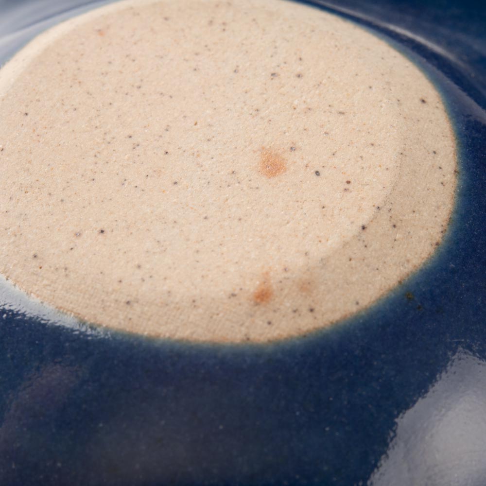 作家 沖本東 二菜豆皿 瑠璃釉 作家 沖本東 陶磁器作家もの