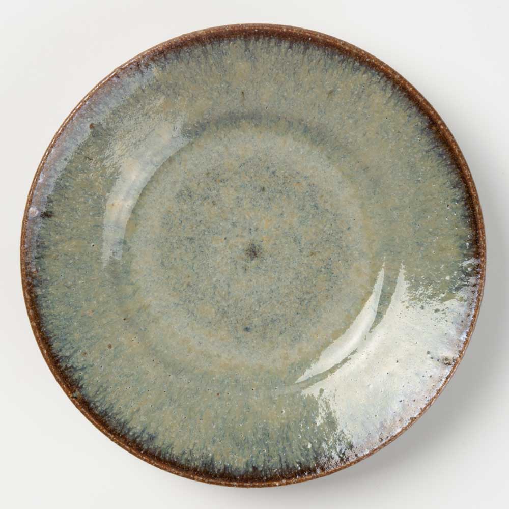 作家 工藤真人 淡青釉リム皿 S 作家 工藤真人 陶磁器作家もの