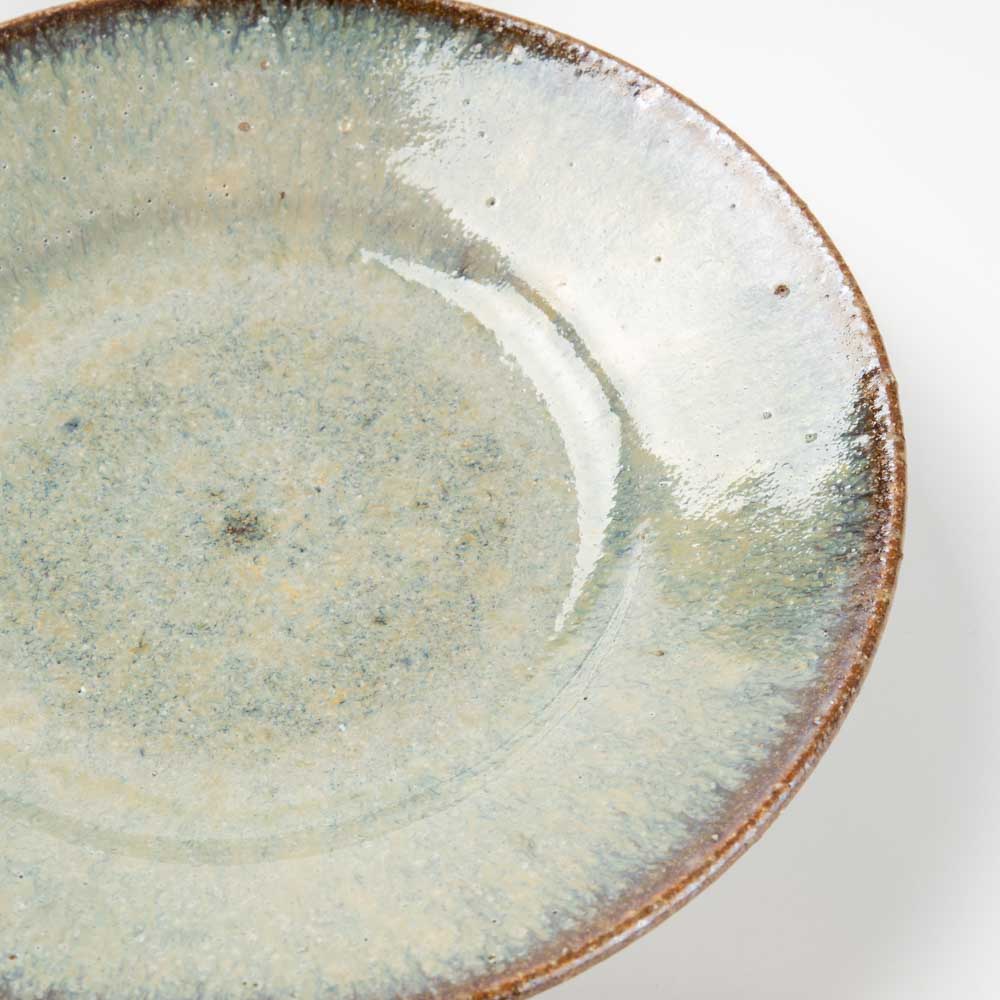 作家 工藤真人 淡青釉リム皿 S 作家 工藤真人 陶磁器作家もの