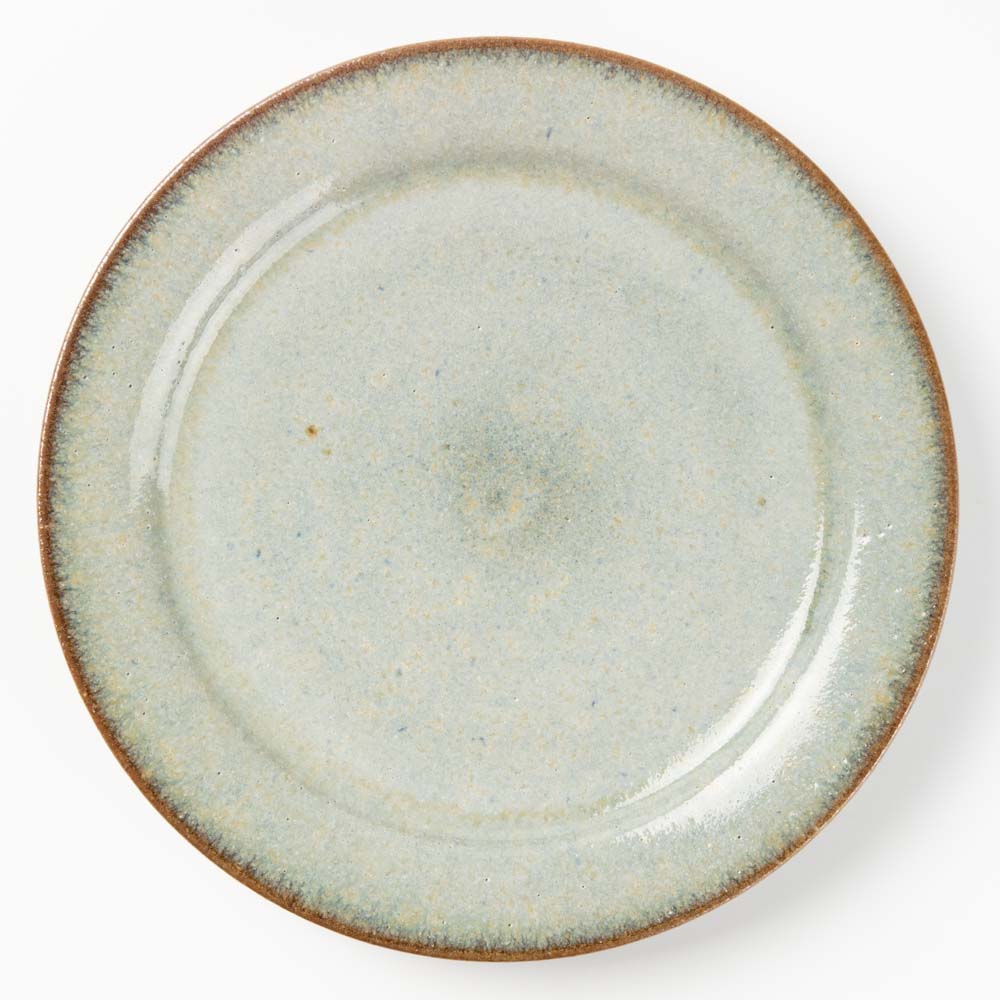 作家 工藤真人 淡青釉リム皿 M 作家 工藤真人 陶磁器作家もの