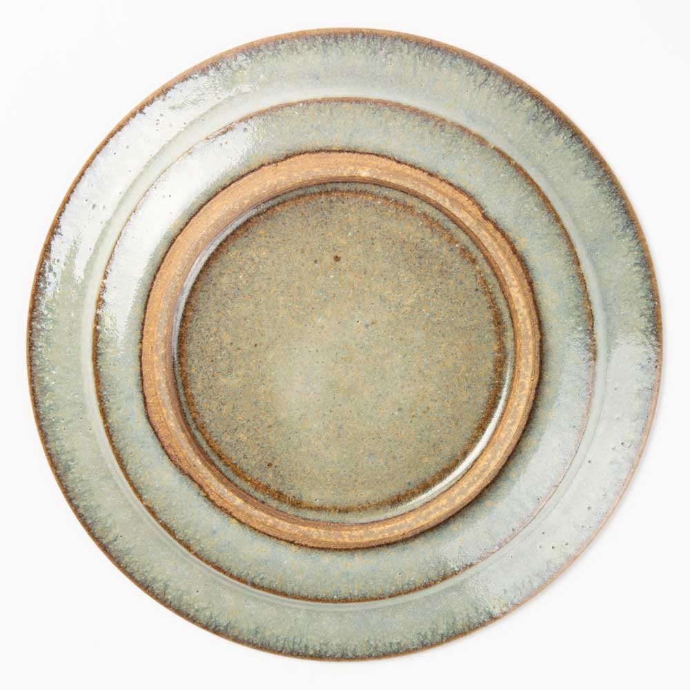 作家 工藤真人 淡青釉リム皿 M 作家 工藤真人 陶磁器作家もの