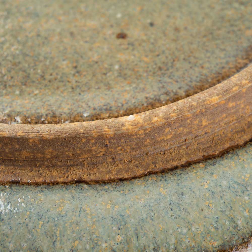 作家 工藤真人 淡青釉リム皿 M 作家 工藤真人 陶磁器作家もの