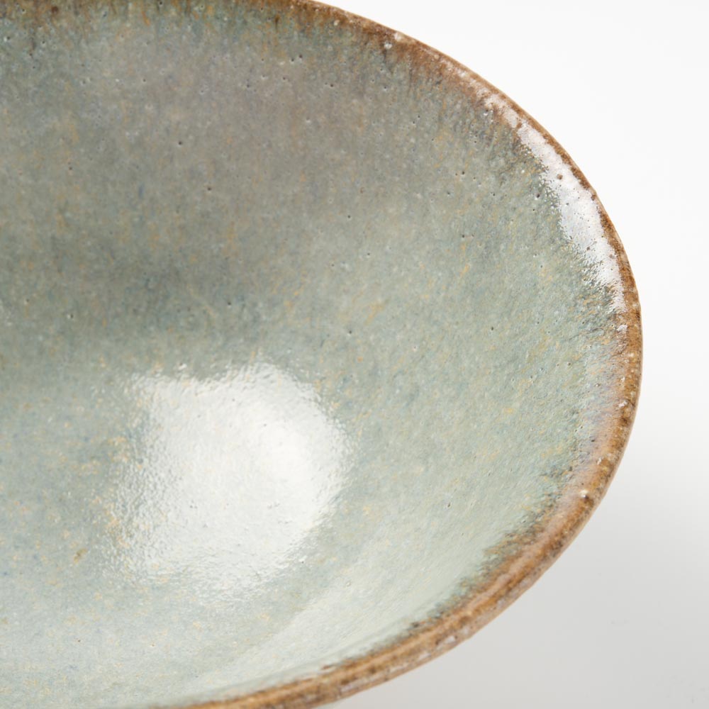 作家 工藤真人 淡青釉沓形鉢 作家 工藤真人 陶磁器作家もの