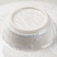 京焼・清水焼 陶あん 花結晶 リム皿(白) 京焼・清水焼 陶あん 京焼・清水焼